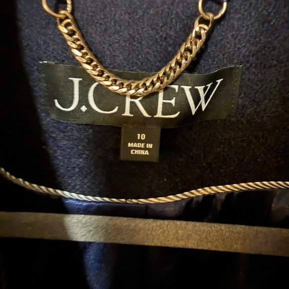 J. Crew Women's Melton Classic Navy Pea Coat - Picture 3 of 7